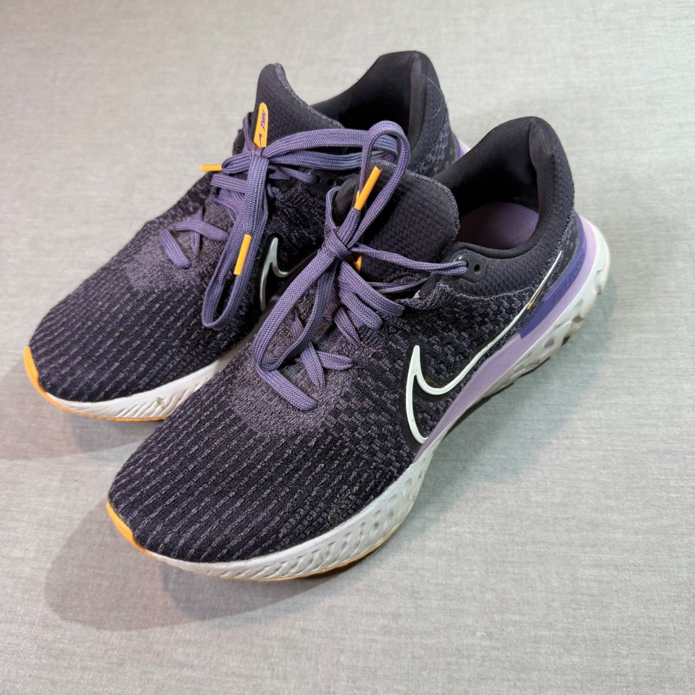 Nike React Infinity Run Flyknit 3 Women 11 Purple Good DD3024-502 Running Shoes